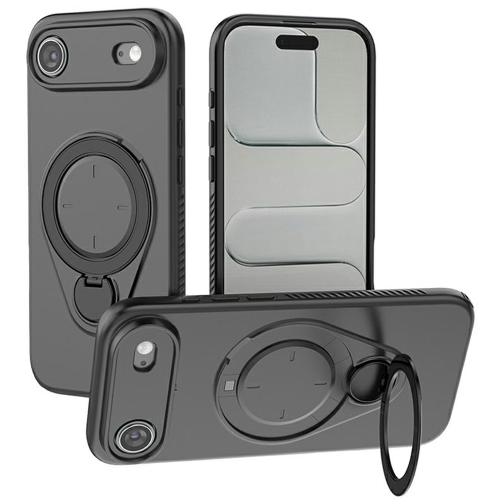 For iPhone Air Magnetic Case Rotating Kickstand TPU PC Phone Cover Compatible with MagSafe