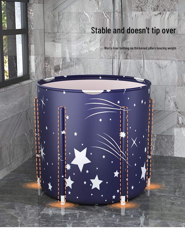 Large Folding Bathtub for Adults and Children - Thickened, Full-Body Bathing Tub