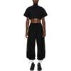 Reebok Loose Straight Casual Pants Unisex bottoms Black RMCJ003C99FAB001