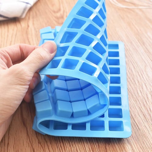 ionegg 126-Cavity Square Silicone Mold for Making Chocolate Candies, Mini Ice Cube Trays, and Truffle Pralines (3-Pack)