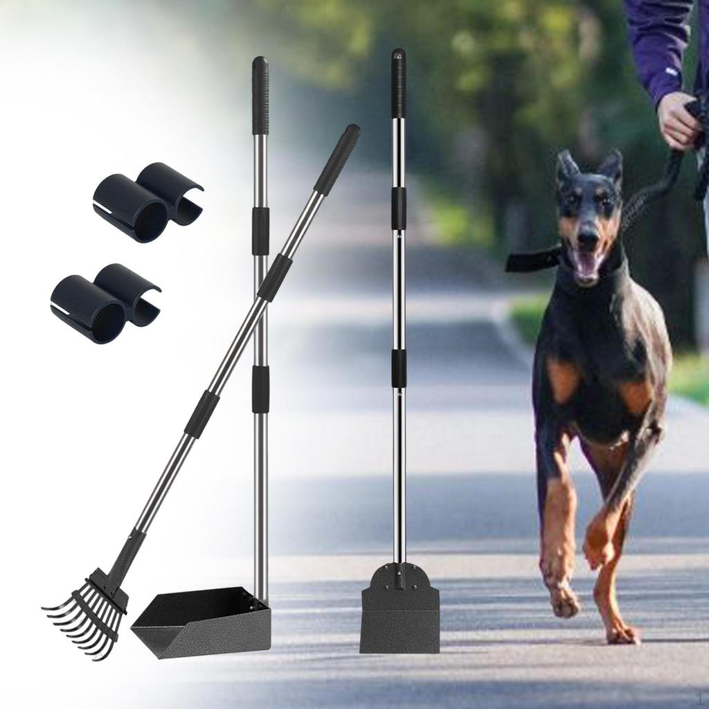 Coletor de Fezes de Animal de Estimação Ajustável com Cabo Extensível para Limpeza Simples