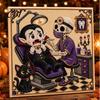 3d Faux Pearl Mosaic Art for Adults Halloween Kit, Cute Ghost Skeleton Painting Room Decor DIY 3D Craft Kit Adults, Fall Home Handmade Gift Lovers