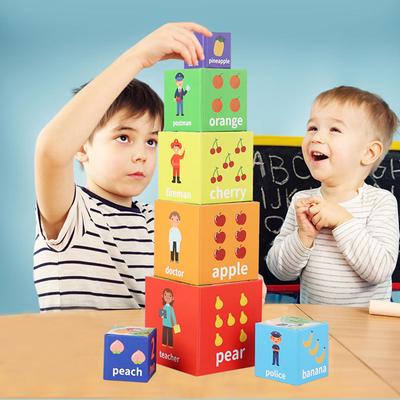 Zahlen Stapelwürfel Kinder Sortierspiel Stapeln Zuordnen Spielzeug Motoriktraining Kreativer Holzturm Balancierklötze Spielzeug
