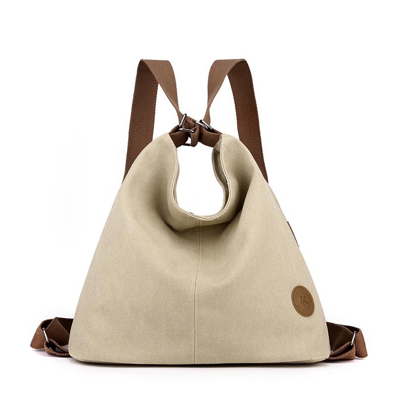 2025 Stylish Large-Capacity Korean Canvas Backpack: Versatile One-Shoulder Women’s Bag with Handles and Straps