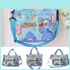 Stylish Canvas Shoulder Bag With Cartoon Design, Blue Color, Medium Size, 3021cm