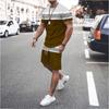 New Men's Sports Suit T shirt Solid Color Casual Plus Size Tracksuit Man Summer Clothing Streetwear Male Shorts Two Piece Sets