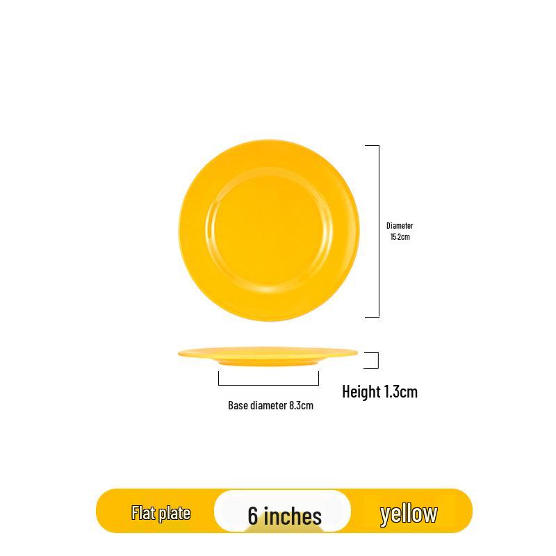 

Цветные круглые меламиновые тарелки - Имитация фарфора, плоская закусочная посуда