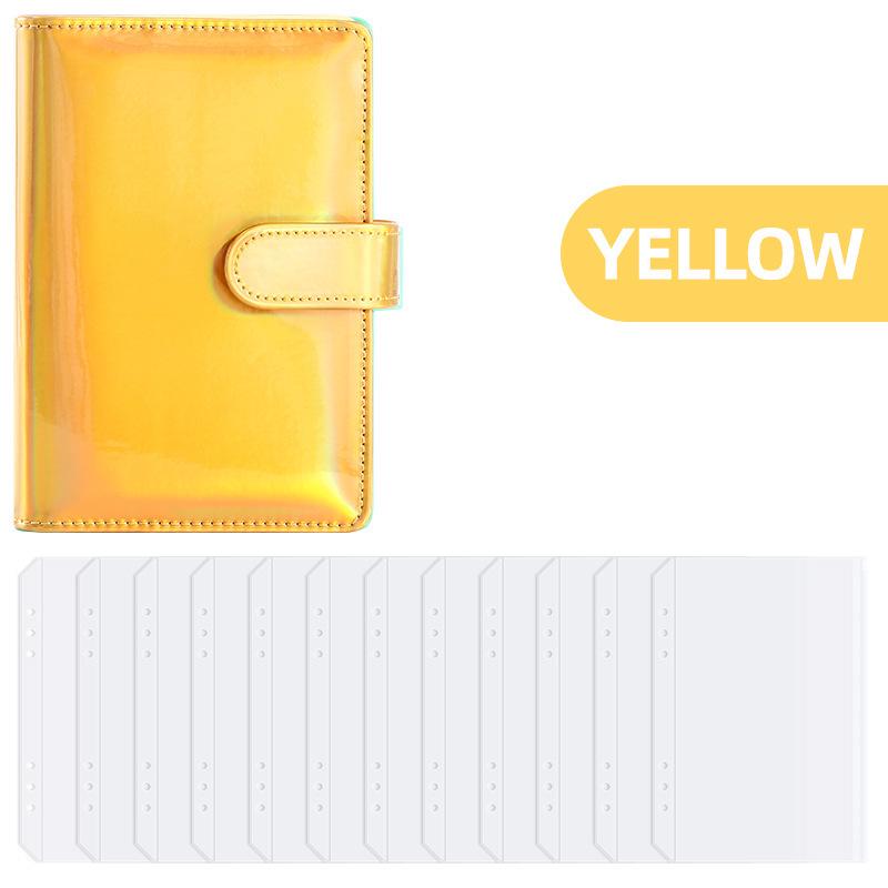 Colorful A6 PU Leather Macaron Budget & Account Book - Multi-functional Cash Diary & Storage Planner