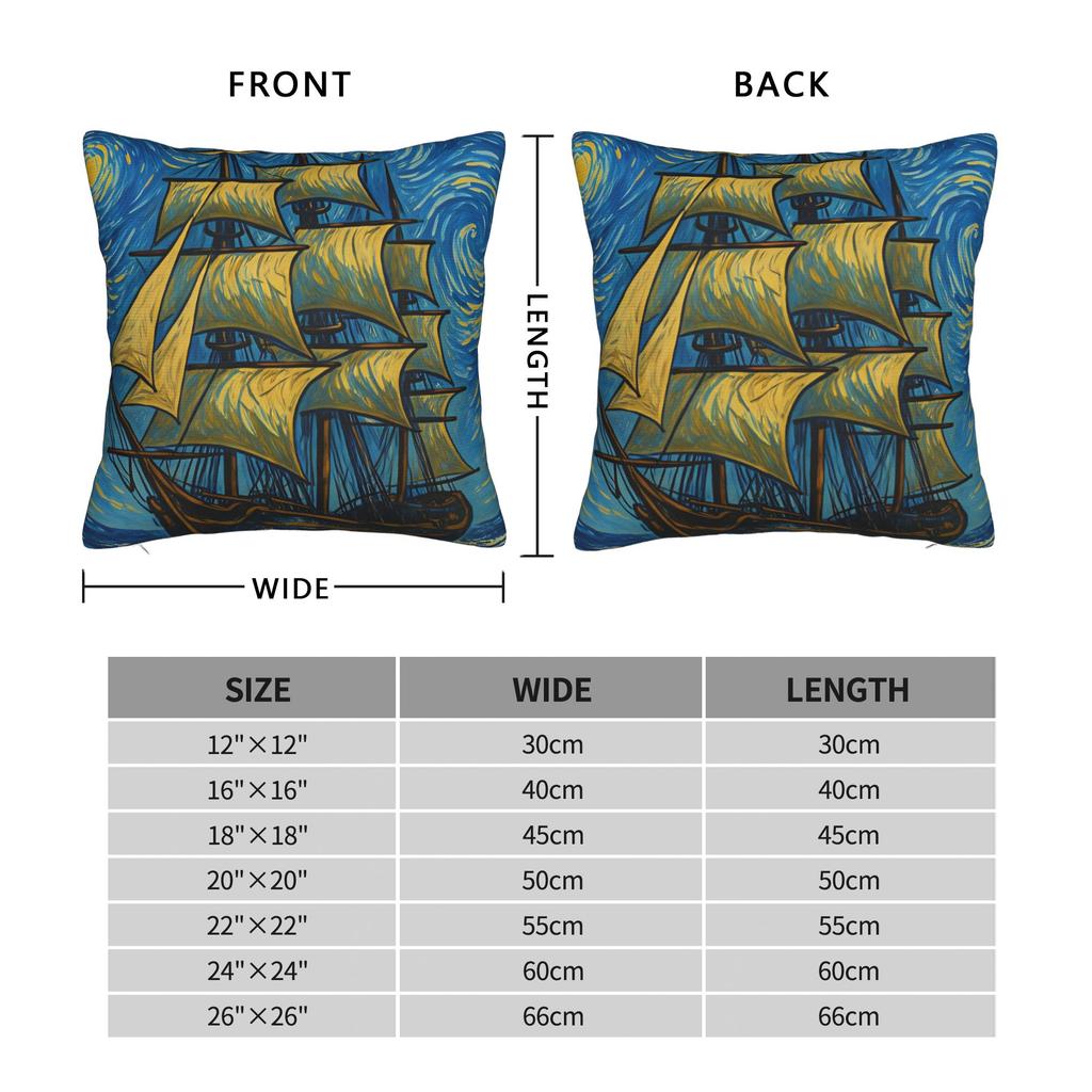 Pillow Cover Van Gogh Oil Painting Printed Cushion Cover Fashion Pillow Case For Sofa Home Decorative Pillowcases