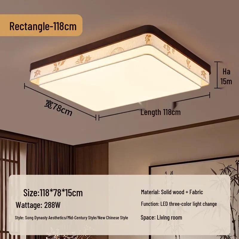 Song Dynasty Aesthetic Ceiling Light - New Chinese Style for Living Room, Bedroom & Study