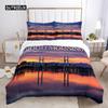 Good Morning Duvet Cover Set Microfiber Coffee Rose Cozy Breakfast Twin Bedding Set Double Queen King Size 2/3pcs Quilt Cover