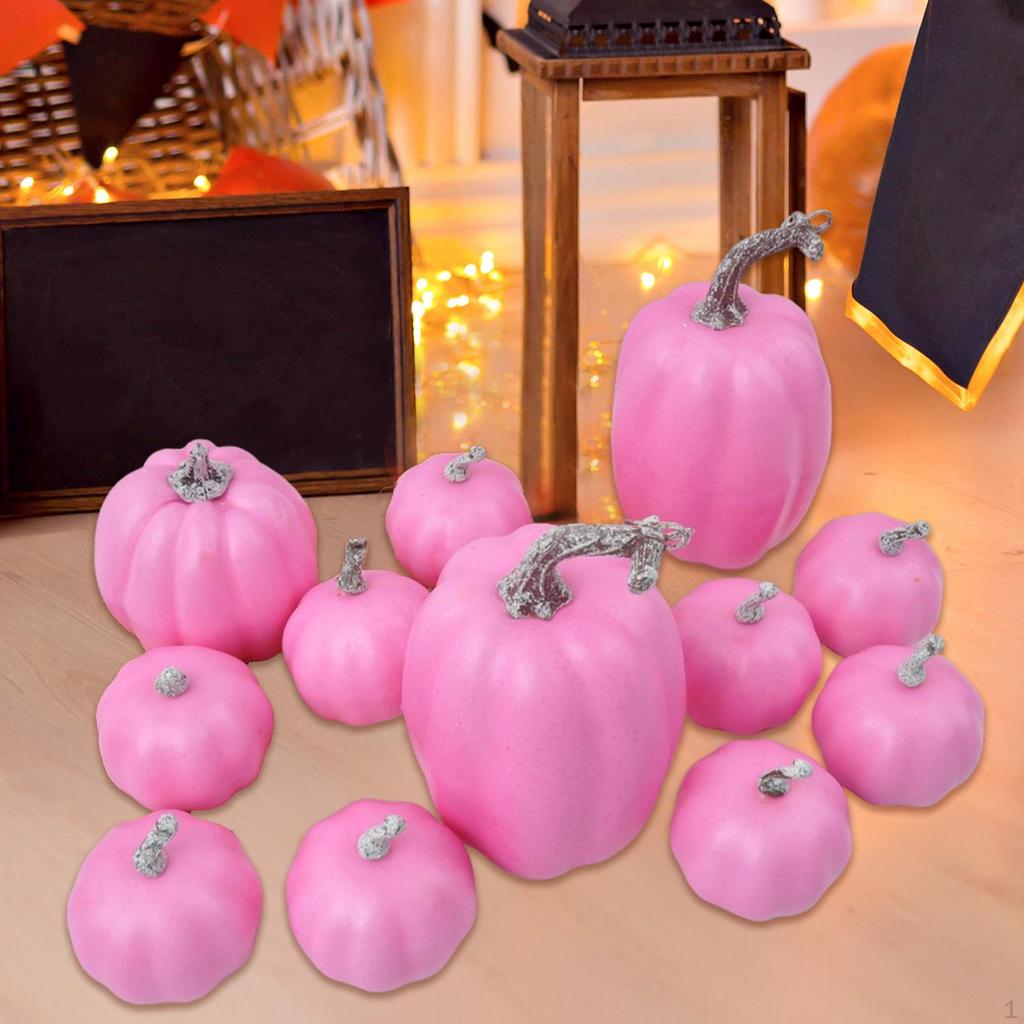 12 sztuk piankowych dyń, sztuczna dekoracja na Halloween, zbiory dekoracyjne