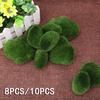 Green Moss Stones for Sustainable Home Garden Decor 8pcs/10pcs Set