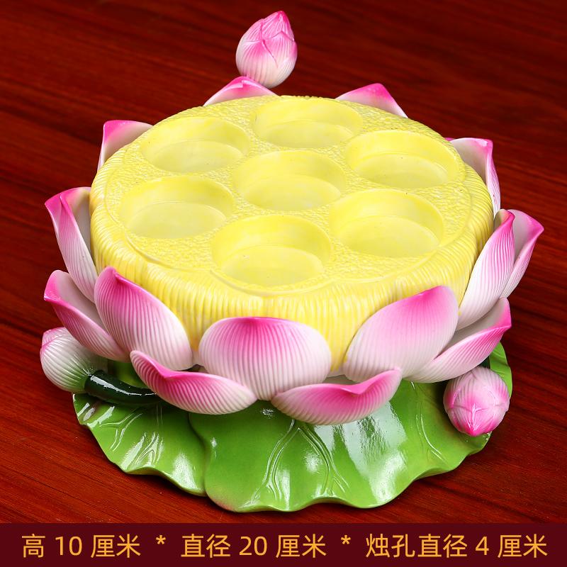 Embossed Ceramic Lotus Candlestick for Household Offerings To Buddhist Temple Elders, Butter Lamp Candlestick Feng Shui