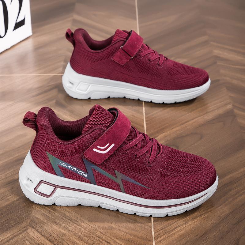 

Мужские летние новые дышащие кроссовки с толстой подошвой для альпинизма, противоскользящие, для пары, большие повседневные сетчатые кроссовки, обувь для тенниса 46 красный