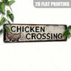 Retro Vintage Chicken Metal Wall Sign Weatherproof Farmhouse Kitchen Decor Pre Drilled Indoor Outdoor