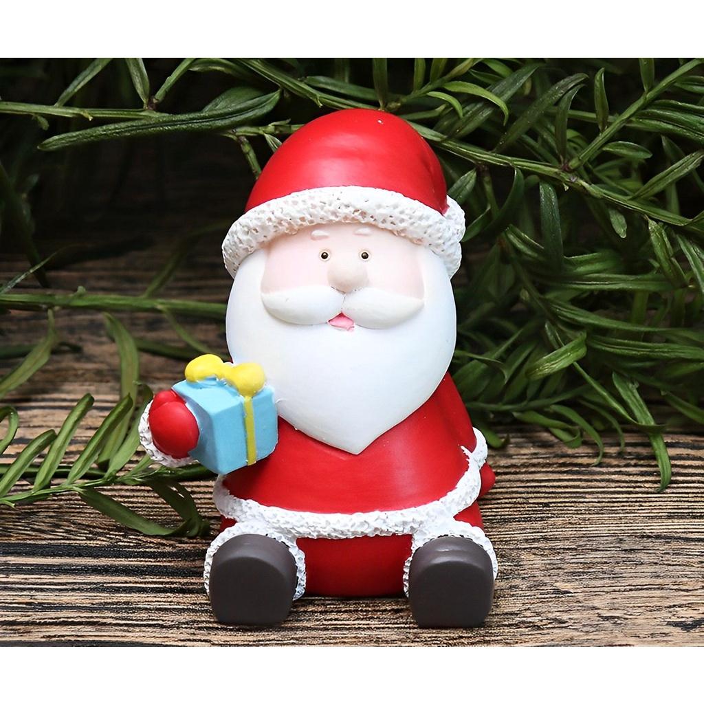 Hand-painted Resin Christmas Decoration Santa Claus Elk Animal Party Supplies