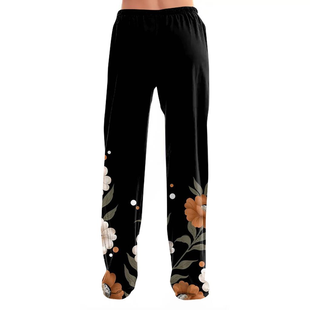 Women's Allover Printed Home Pants Sleeping Pajama Pants Long Pants Pajama Pants Yoga Pants