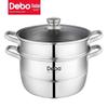 DeBao 28cm 7L 304 Edelstahl Doppelschicht Dampfgarer & Suppentopf