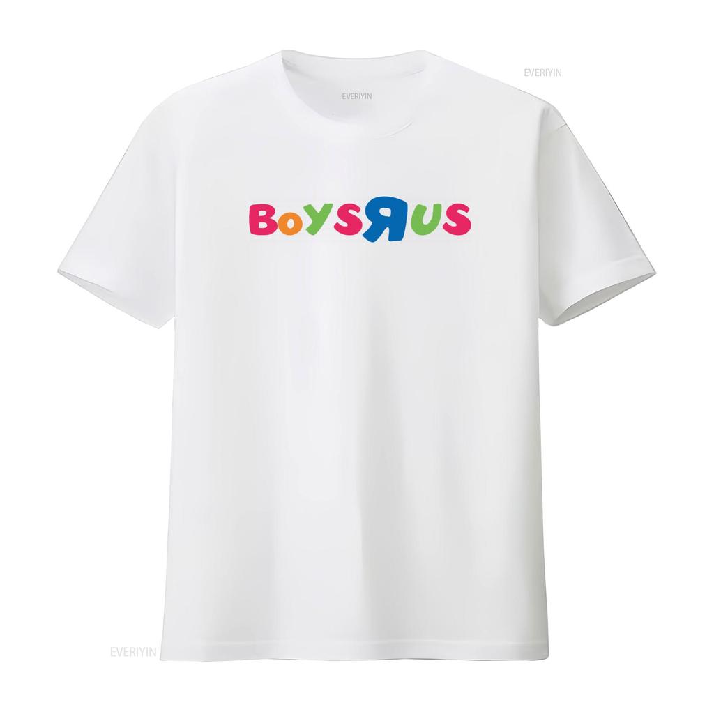 Boys R Us Colorful Print T Shirt for Kids Fashionable and Comfortable vintage Washed Casual streetwear homme