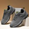 Men Hiking Shoes Suede Leather Outdoor Sports Comfort Breathe Walking Footwear Wear-resistant Rubber Outsole Trekking Sneakers