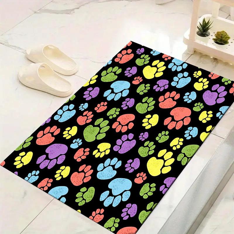 Cute Paws Carpet Rug for Living Room Bedroom Home Sofa Decoration,Kids Play Non-slip Floor Mat