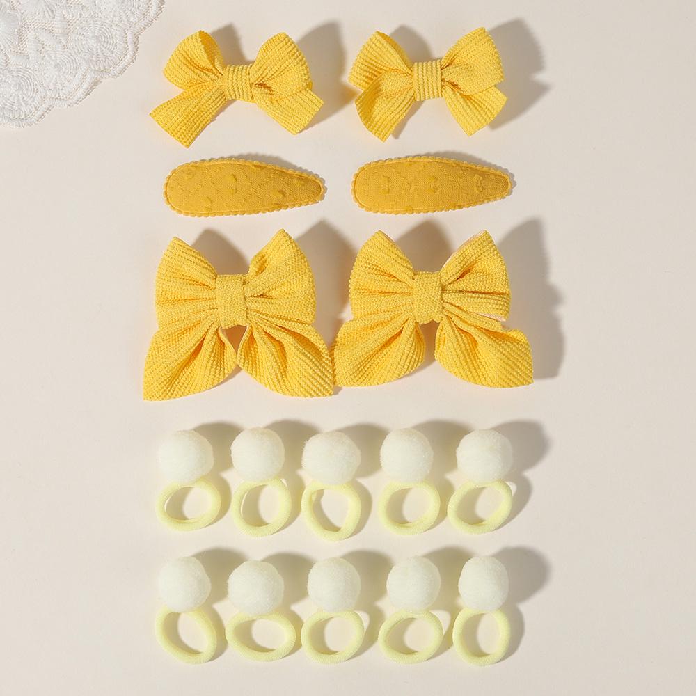 

New year 6Styles Baby Hair Clip Hair Rope Set Bows Hairpins Cute Rubber Band No Harm Headwear for Girl Children Hair Accessories