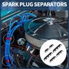 INFINAUTO 6 Stück Motor Zündkerzenverteiler Intern 7mm 8mm Zündkabelverteiler Halter für Chevrolet Ford Kunststoff Schwarz