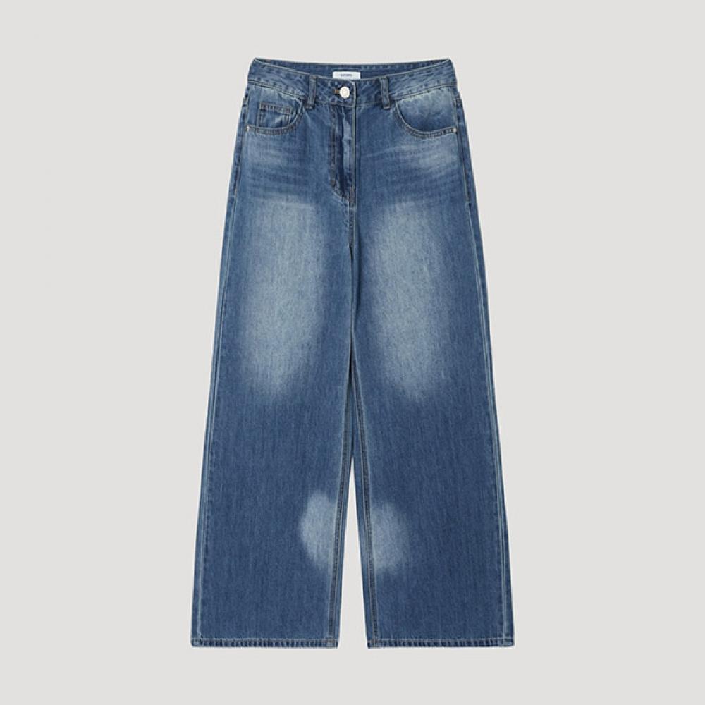 

[ShS S miss] стирка Широкие джинсовые брюки SSlp22090 light blue/55