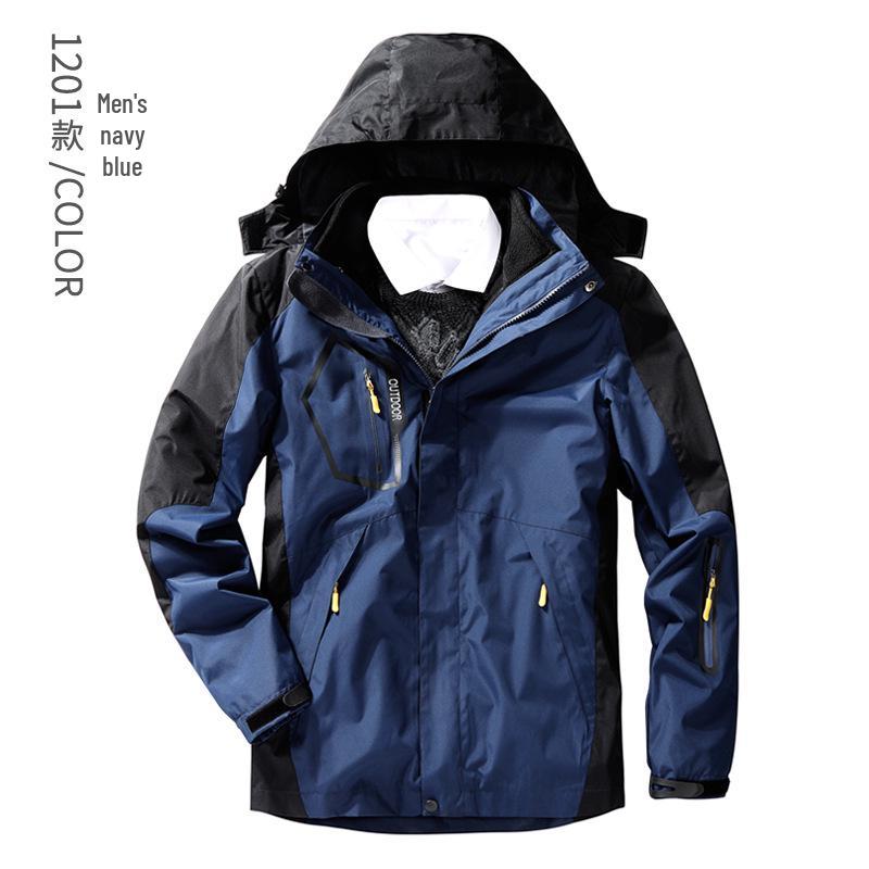 Men's 3-in-1 Outdoor Waterproof Workwear with Detachable Fleece Liner