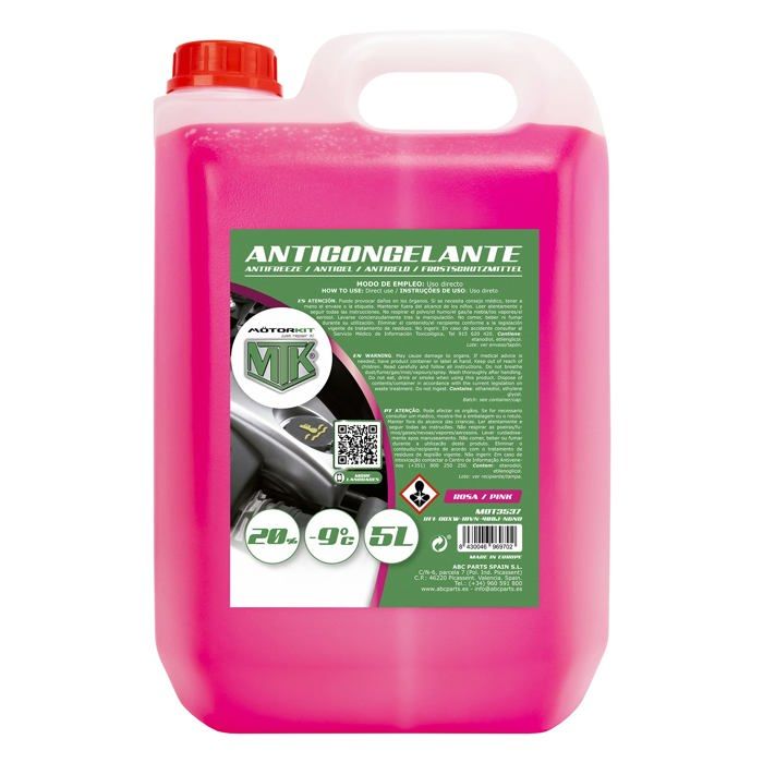 Antigel - MOTORKIT - MOT3537 - Rose - 20% / -9°C - 5L