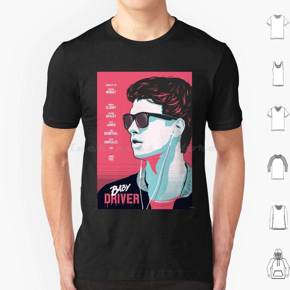 Baby Driver T Shirt 6xl Cotton Cool Tee Baby Driver Movie Cinema Film Cinephile Cool Art Geek