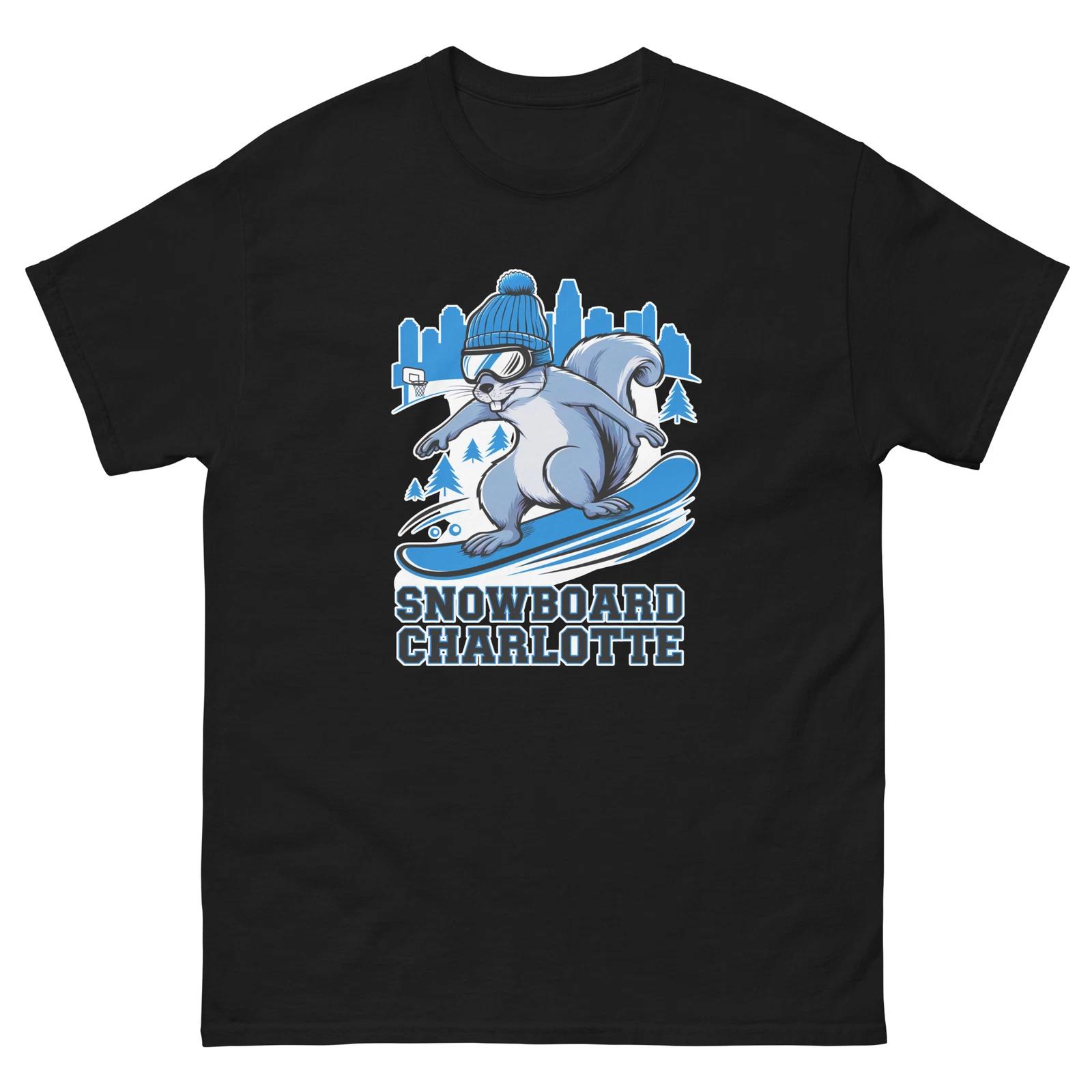 

Snowboard Charlotte Squirrel USA Snowboarding Animal T-Shirt S