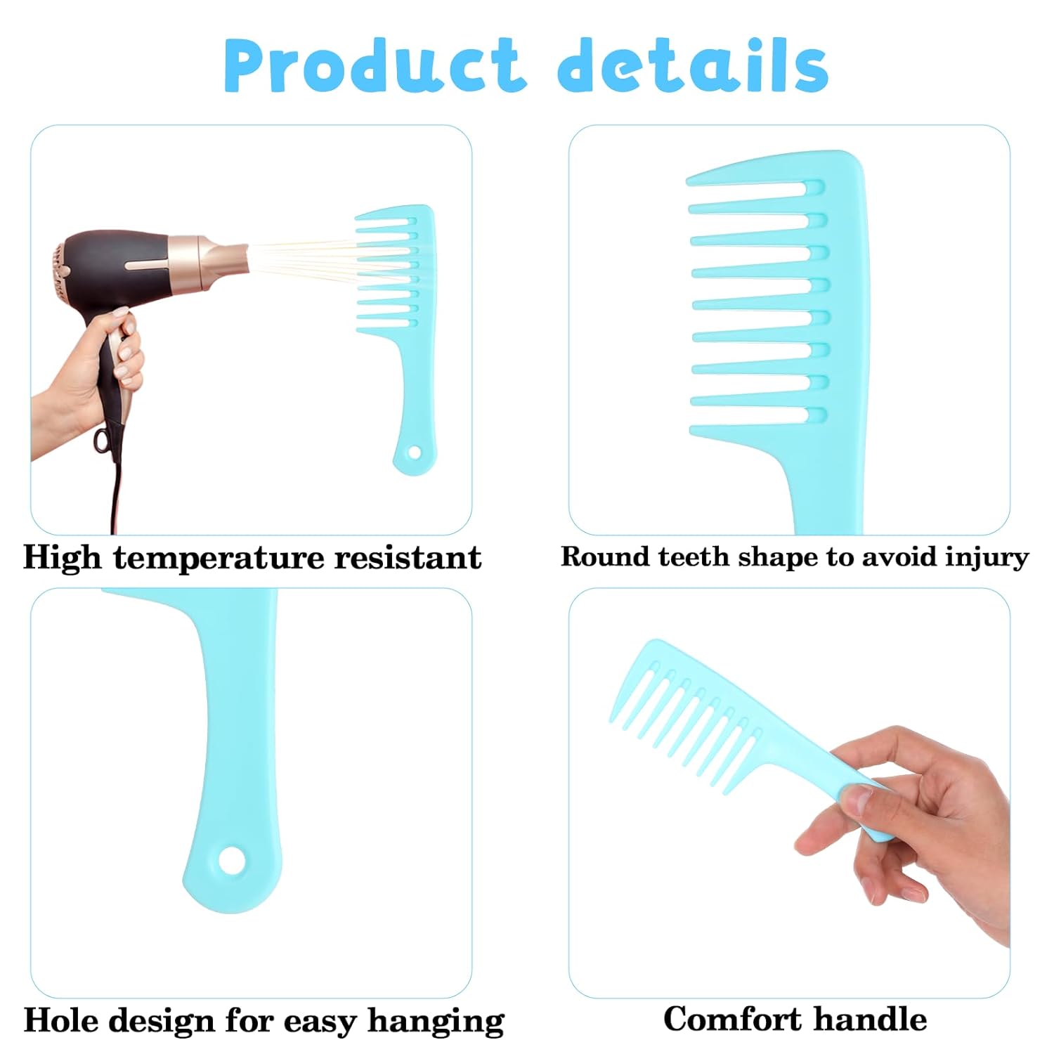 Mini Hair Comb Set, 2 Pack Small Wide Tooth Detangling Brush for Women Portable Travel Detangling Comb Mini Care Combs Small Shower Combs for Curly