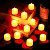 12-1Pcs Colorful LED Candles Battery Operated Flameless Tealight Fake Candles Lamp Wedding Birthday Party Home Decoration Lights