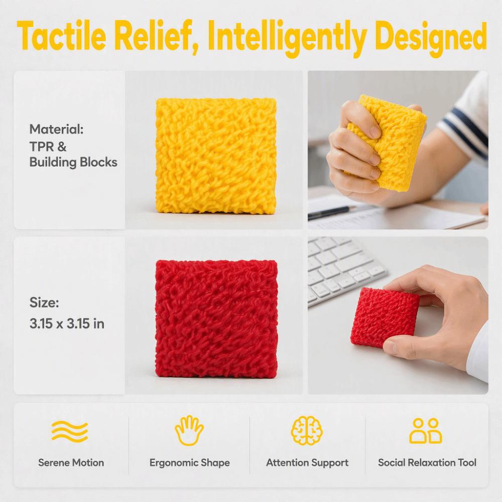 Moldable Crackling Noodles Squishy Toy Crunchy Realistic Food Pinch Children's Gifts