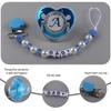 Baby Pacifier Silicone Pacifier Dummy Clips Name Initial 26 Letters Pacifier Chain Holder Infant Nipple Newborn Soother