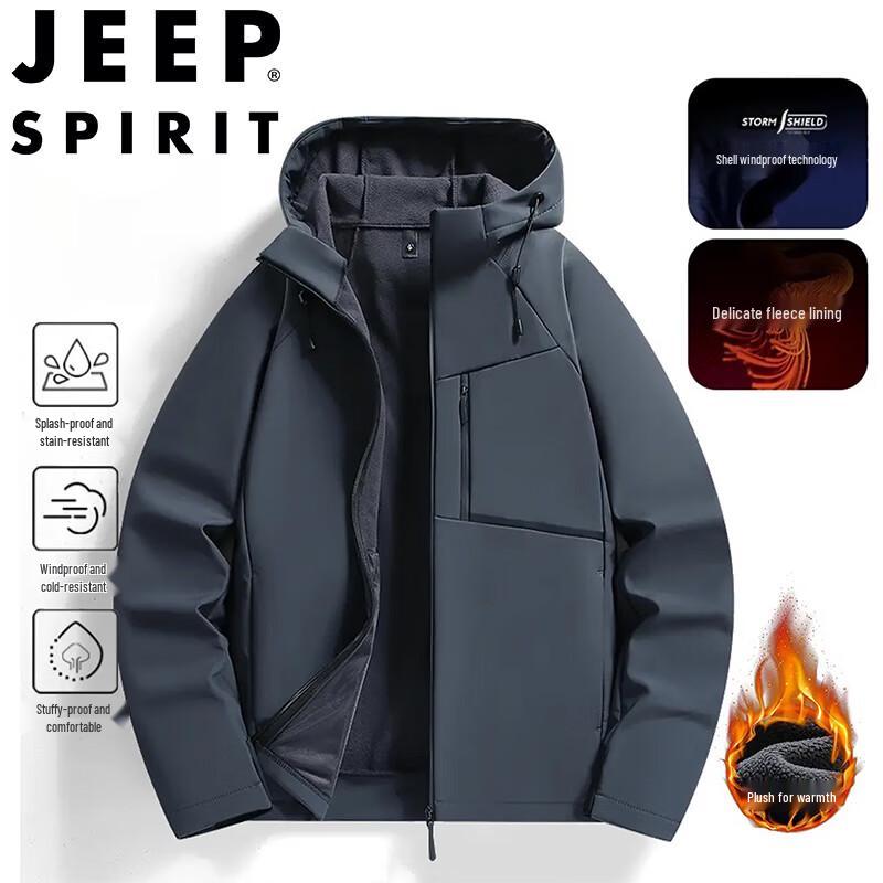 JEEP SPIRIT Men's Loose Fit Casual Outdoor Jacket