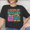 Fashion Listen Up Rizzlers This Sigma Has 67 Aura Energy Six Seven T Shirt for Unisex Unisex Cotton Tshirts Short Sleeve Clothing
