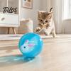 Selbstrollendes interaktives Katzenspielzeug, Automatischer rollender Ball mit Hamster- oder Kaninchen-Plüschtier innen, Elektrischer simulierter sich bewegender Tierball für Katzen Hunde
