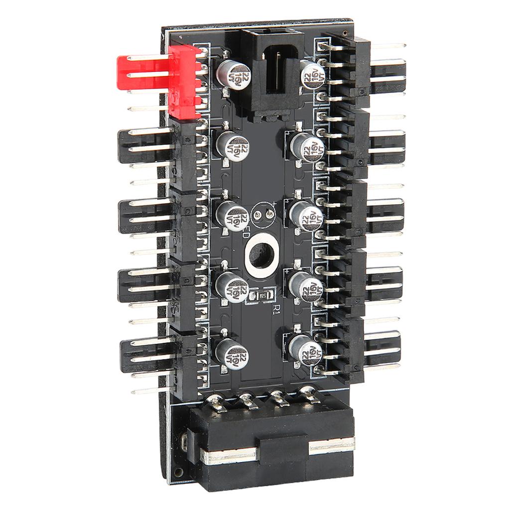 PC Chassis Fan Hub Computer Tempreture Regulator 4pin CPU Cooling Hub for Computer Case With PWM Cable4D Interface
