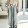 Bohemian Netted Fringe Waistband Decorative Tassel Fringed Waist Belt  Women's Waist Accessory