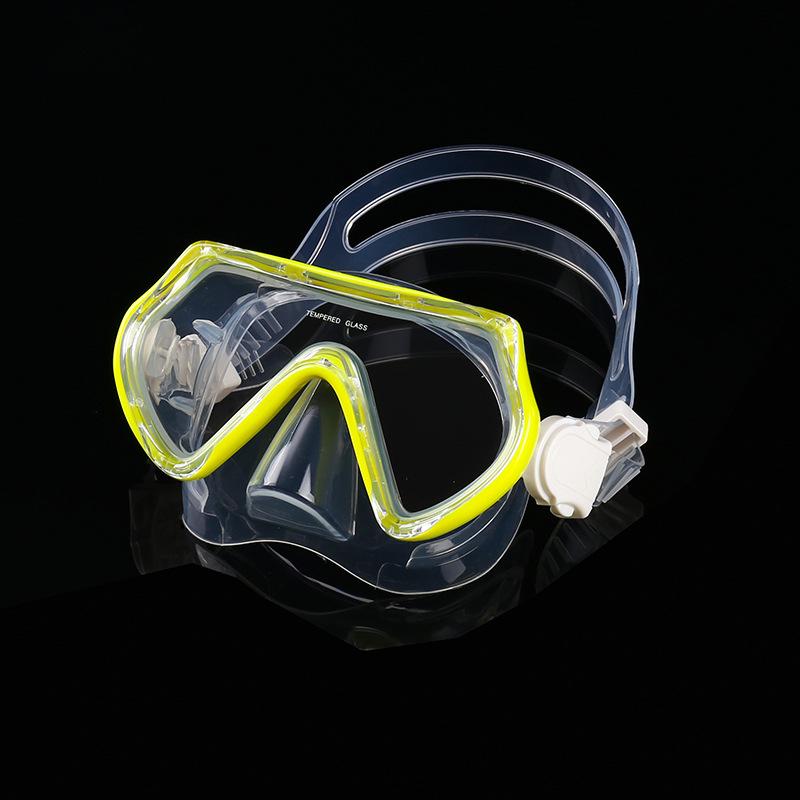 

Anti-fog waterproof children s swimming snorkeling high definition nose protection diving goggles One size fits all жовтий