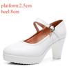 8cm 10cm Small Size 32-43 Shallow Soft Leather Mary Janes Platform Pumps 2025 Spring Trend Block High Heels Shoes Office Model
