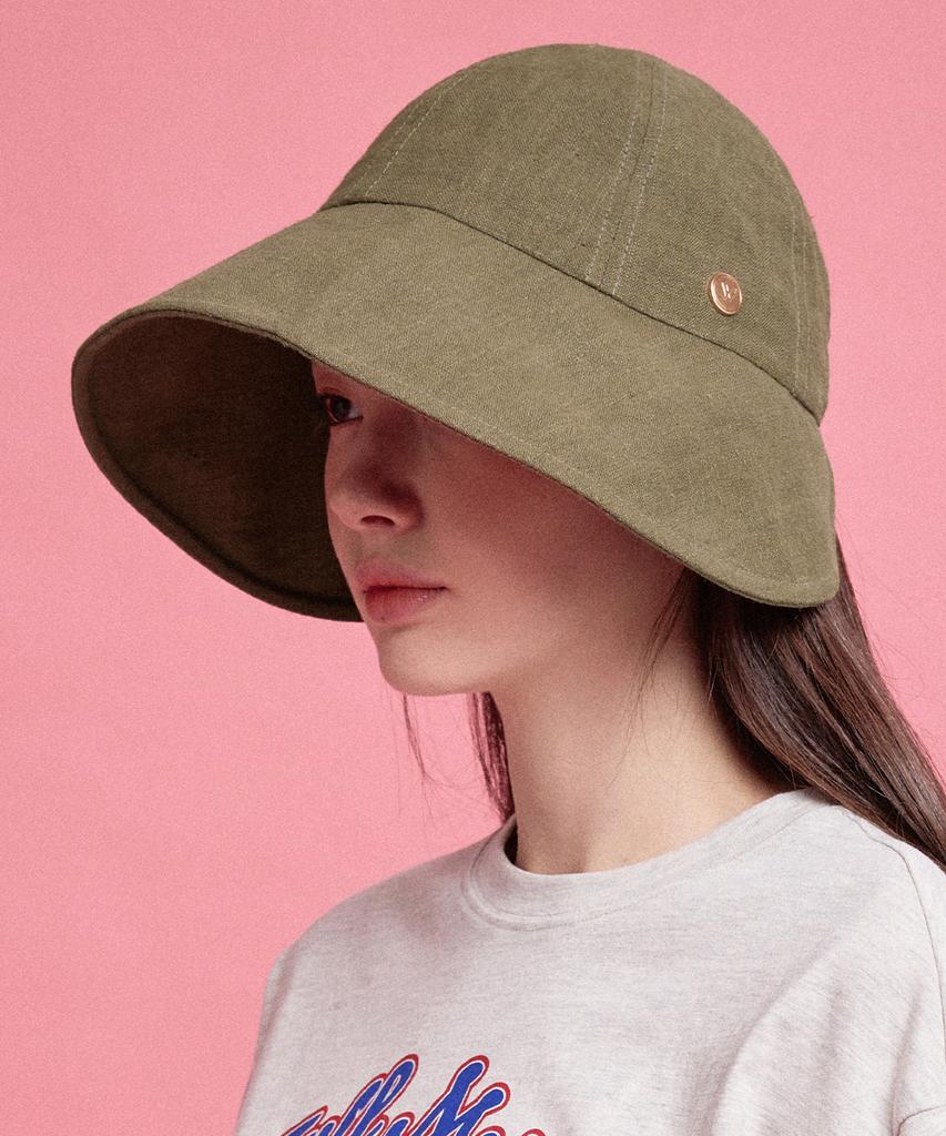 Hwaiteusaenjeu Linen Bonnet Hat New Katie