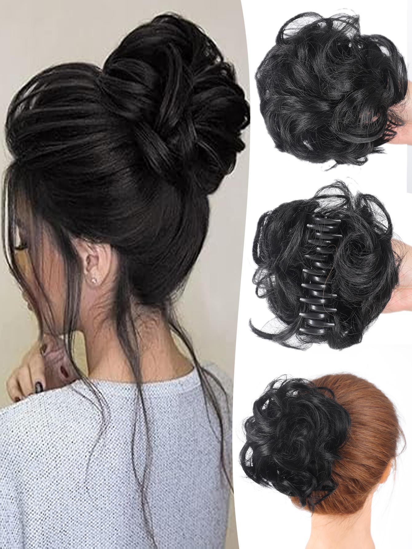 

Синтетический шиньон, небрежный пучок, зажим для волос, волнистые вьющиеся волосы, пучок, хвост, накладные волосы, резинка для волос для женщин