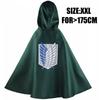 Anime Cloak Shingeki No Kyojin Scouting Legion Raincoat Cos Green Cape Mens Clothes Cosplay Costume Women Attack