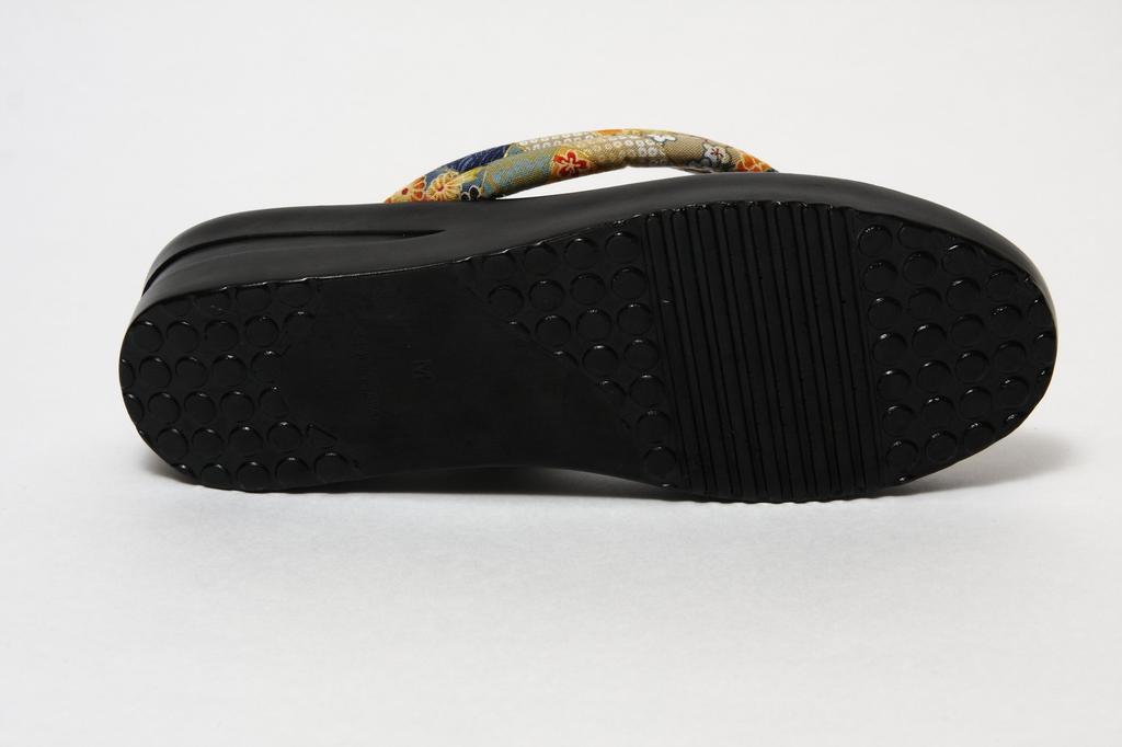 Hasegawa sandals with comfortable urethane perfect for everyday wear or Made in Navy size Japanese-patterned soles, yukata. Japan. blue, M.