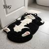 Washable Entryway Runner Sleeping Cat Rug, Ultra Absorbent Plush Bath Mat, Cute Kitty Kitchen Carpet Area Non-slip Door Mat for Bathroom Bedroom Home