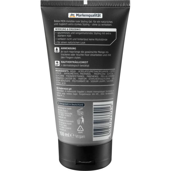 DM Balea Styling Unsichtbares Look Gel (für Männer), 150ml